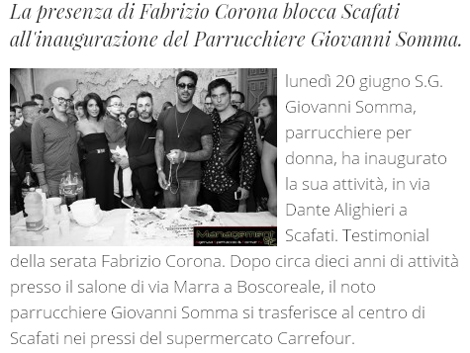 News web inagurazione Fabrizio Corona